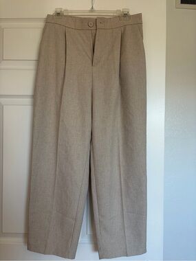 Classic Beige Tapered Trousers for Women